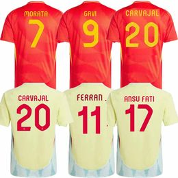 SpainS Soccer Jerseys Euro 24 cup Ansu Fati PEDRI LAMINE YAMAL PINO MERINO RODRIGO SERGIO M.ASENSIO FERRAN 2024 2025 Men Kids HERMOSO REDONDO Football Shirt uniform