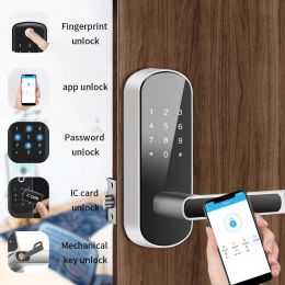 Lock Biometric Fingerprint Door Lock Tuya APP Smart Electronic TTLOCK Safe Home Security Wifi Remote Control Digital Door Lock