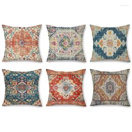 Pillow Bohemia Cover Colorful Ethnic Case Vintage Geometry Pillowcase Abstract Luxury Decor Home Sofa B0043