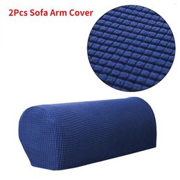Chair Covers 2Pcs Removable Arm Stretch Sofa Couch Protector Cover Towel Stain-proof Elastic Armrest Bench
