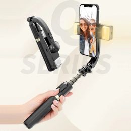 Monopods Smart Handheld Gimbal Stabiliser for Phone Automatic Balance Wireless Selfie Stick Tripod With Fill Light for Smartphone Camera