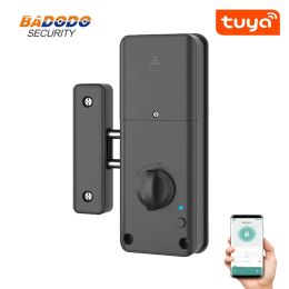 Lock Tuya APP Smart Automatic IC Card Motor Lock Invisible Keyless No Drill Hole Installation For Wooden Plastic Door