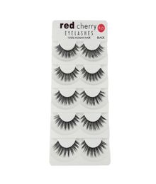 Whole Red Cherry Eyelashes Natural Long Soft Eye Lashes Faux Mink Eyelash Extension Make Up Tools2146494