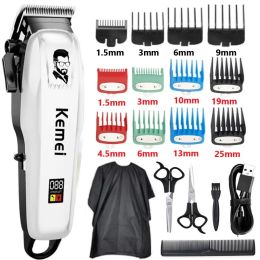 Trimmer Kmpg809a Hair Clipper Electric Hair Trimmer Professional Men's Hair Clipper Cordless Cutter Led Display Wireless Hair Cutter