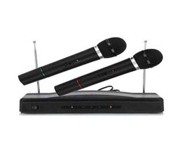 AT306 Professional Karaoke Dual Wireless Handheld Microphone System Home KTV W2203141044564