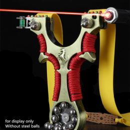 Slingshots New High Quality Outdoor Hunting Laser Slingshot Quick Installation Rubber Band Metal Catapult Shooting Practise Tool Kids Toys