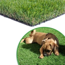 Decorative Flowers Miniature Artificial Grass Decoration 35mm Turf Lawn Fake 7FTX13FT Outdoor Mat Green Synthetic Garden Plant