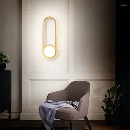 Wall Lamp Nordic LED For Living Dining Room Decoration Bedroom Bedside Light Corridor Hallway Decor Indoor Aisle Balcony