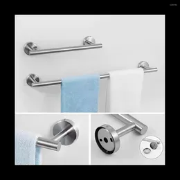 Liquid Soap Dispenser Towel Bar Set No Punch Coat Hook 9 Piece Black Bathroom Hardware Wall Rack