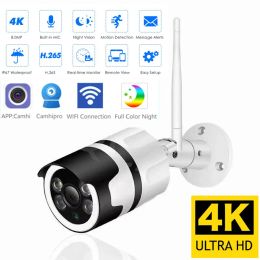 Cameras Wifi 8MP 4K IP Camera Outdoor H.265 Onvif Bullet CCTV Array Night Vision IR 5MP POE Video Surveillance Camera Camhi Camhipro