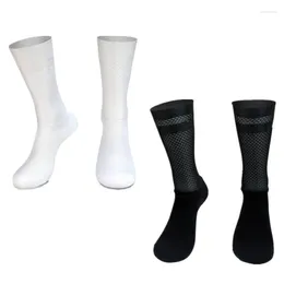 Sports Socks Pro Team Aero Anti Slip Silicone Cycling Men Bicycle Sport Running Bike Calcetines Ciclismo