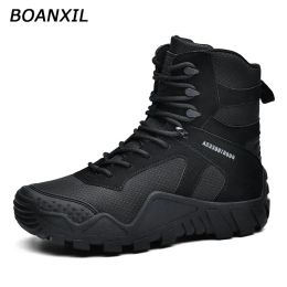 Boots Boanxil Army Boots Men Military Boots Outdoor Field Training Shoes Climbing Hiking Shoes Ankle Men Working Boot Shoes Botas