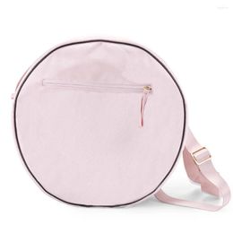 Bag Storage Durable Fashion Adjustable Strap Single Shoulder Yoga Zipper Closure Fitness Sports Circle Wheel With Pocket Towel