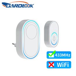 Doorbell Wireless 433Mhz Doorbell GARDLOOK Intelligent Welcome Home Alarm System EU US Plug Smart Door Bell