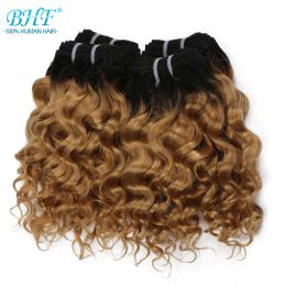 Weaves BHF Brazilian Hair Deep Wave Curly 100% Natural Human Hair Bundles 50g Remy Funmi Weft Can Make a Wig