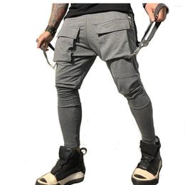 Men's Pants Men Cotton Cargo Hip Hop Skinny Streetwear Grey Casual Slim Sport Trousers Male Training Workout Fitness Sweatpants