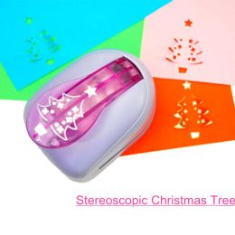 Oil High Quality Stereoscopic Christmas Tree Shaped Punch Craft Foam Puncher Kids Diy Tools Paper Cutter Scrapbooking Hole Punches