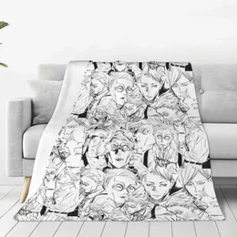 Blankets Super Warm Blanket Camping Nanami Kento Throw Manga Jujutsu Sorcerer Flannel Bedspread Chair Aesthetic Sofa Bed Cover