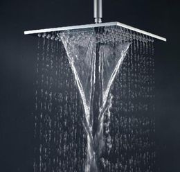 Double Waterfall Shower Head With Dual Rain And Waterfall Functions Shower Solid Brass Chrome 10 Inch WS25X256862944