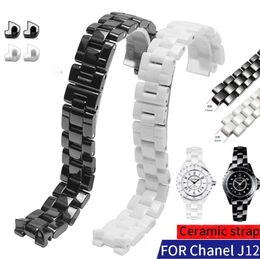 Watch Bands 6MM 75MM For J12 Ceramics Wristband Women039s Men039s Strap Fashion Bracelet Black White 16mm 19mm3180380
