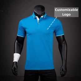 Shirts High Grade Men Golf Shirts Cotton Short Sleeve Sport Clothes Luxury Plus Size Slim Fit Splice Lapel TShirts for Men 4XL Summer