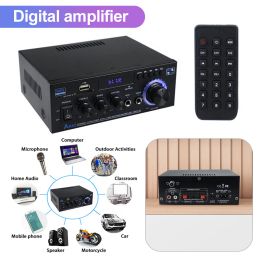 Amplifier AK45 HiFi Digital Bluetooth Audio Amplifier MP3 Channel 2.0 Sound Power AMP stereo Home Automotive Car for Speakers MAX 350W*2