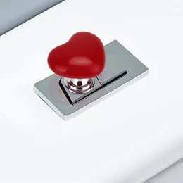 Toilet Seat Covers Press Button Handle Heart Shape Tank Push Switch Bathing Decor Water Flush Home Drawer