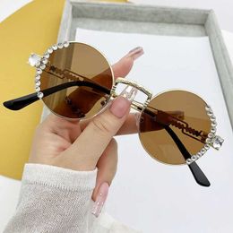 2024 OFF Luxury Designer New Men's and Women's Sunglasses Off Net red Tiktok fashion driving sun shading personalized round frame diamond rimmed glasses