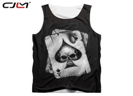 CJLM Men Tank Tops Black Cool Print Skull Poker 3D Vest Hombre Hip Hop Punk Style Crewneck Sleeveless Shirts Undershirts 5XL5263990