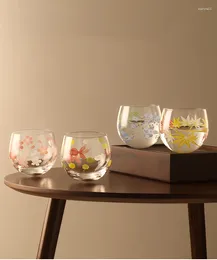 Wine Glasses Tumbler Creative Water Glass Cup Mug Household Drink Milk Office Tea Spinning