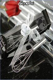 25Pcslot Wedding Gifts of Whisked away heart whiskes For Bridal Favours kitchen gift3429299