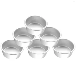 Bowls 4 Inch Cake Pan 6 Piece Mini Round Tier Baking Pans Set For Steaming