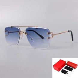 High quality fashionable sunglasses 10% OFF Luxury Designer New Men's and Women's Sunglasses 20% Off Wire Diamond Cut Men Tones For Women Vintage Glasses