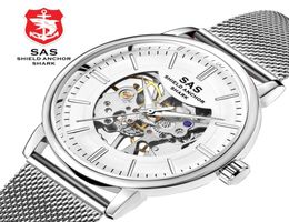 Watches Men Sliver Automatic Mechanical Military Wrist Watch Skeleton Sports Mechanical Watch Relogio Masculino Reloj Hombre J19077438969