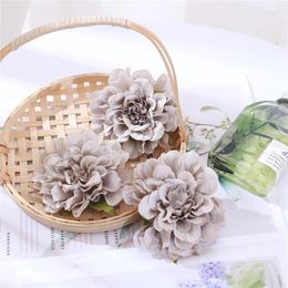 Decorative Flowers 10Pcs/lot Simulated Peonies Artificial Silk Flower Heads Wedding Home Decorations Props