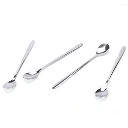 Coffee Scoops 1Pc High Quality Long Handle Spoon Ice Cream Tea Handled Stainless Steel Spoons Flatware