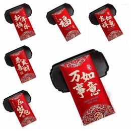 Gift Wrap 6pcs/set 2024 Red Envelope Traditional Chinese Year Lucky Money Envelopes Frosted Style Pocket Wedding