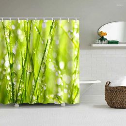 Shower Curtains Floral Bathing Curtain Bathroom Waterproof With 12 Hooks Home Deco Free Ship