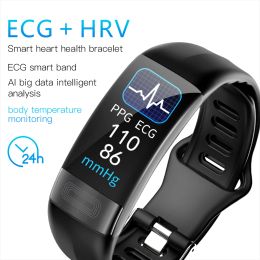 Watches Smart Watch Men Women IP67 Waterproof ECG HRV Sport Healthy Band Heart Rate Sleep Monitoring Fitness Tracker for Android IOS