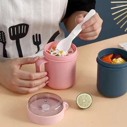 Dinnerware Soup Cup Large Capacity Convenient Carry PP Material Strong Sealing Not Easy Spill Leak Clean Minimalist Design Lunch Box