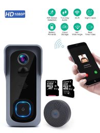 Doorbells New Video Doorbell Smart Home 1080P Waterproof IR Night Vision Video Intercom Doorbell Camera Wifi Doorbell Video Door Phone