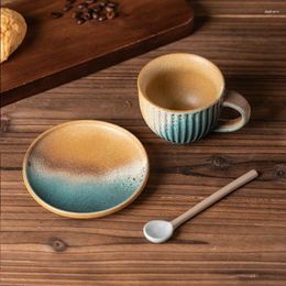 Mugs Gradual Change Ceramic Coffee Cup Creative Household Vintage Mug Couple Milk Japanese Style Water Kiln