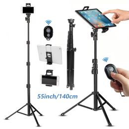 Monopods Cell Phone Selfie Stick Travel Tripod Stand for Mobile Phones Iphone Ipad Huawei Xiaomi Redmi Tablets Wireless Bluetooth Portabl