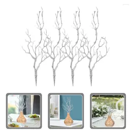 Decorative Flowers 4 Pcs Home Decor Simulated Twigs Faux Stems Branches Autumn Household Fall Farmhouse Tree Vase Filler