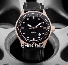 New Fifty Fathoms 50 Fathoms Bathyscaphe 500036S30B52A Rose Gold Black Dial Automatic Mens Watch Nylon Leather Watches Puretime 2443144