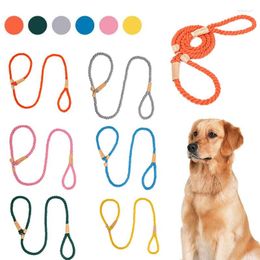 Dog Collars 170cm Cotton Rope Leash Collar Puppy Slip Training Lead For Medium Large Pet Soft Leather Preventer P Chain