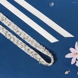 Belts Ribbon Waist Belt Elastic Luxury Bling Dress Waistband Floral Diamond Rhinestone Bridal Wedding