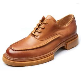 Casual Shoes All-match Cowhide Autumn Summer Spring British Retro High Quality Genuine Leather Men Business Dress