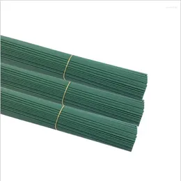 Decorative Flowers 10pcs 2 Mm Plastic Wrap Flower Pole 30cm Green Wire Simulation Handmade Diy Production