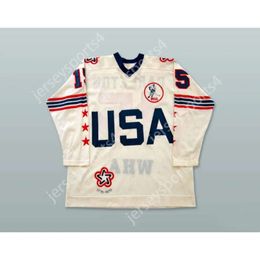 Gdsir Custom WAYNE CARLETON 15 WHA 1975-76 ALL STAR WHITE HOCKEY JERSEY NEW Top Ed S-M-L-XL-XXL-3XL-4XL-5XL-6XL